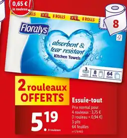 Lidl Floralys Essuie-tout offre