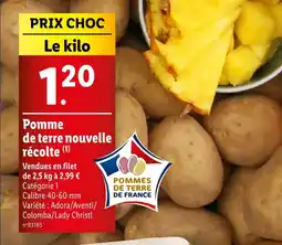Lidl Pomme de terre nouvelle récolte offre