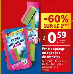Lidl W5 Brosse éponge ou éponges de recharge offre