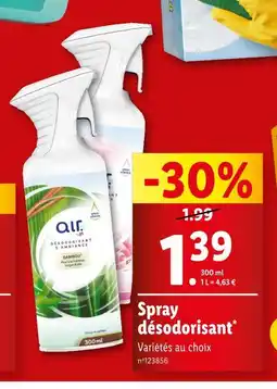 Lidl air Spray désodorisant offre