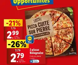 Lidl TRATTORIA Alfredo 2 pizzas Bolognaise offre