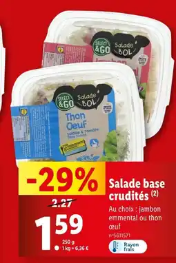 Lidl SELECT & GO Salade base crudités offre