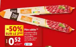 Lidl Toque du Chef Pâte sablée offre