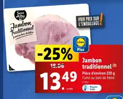 Lidl Saint Alby Jambon traditionnel offre