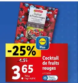 Lidl Freshona Cocktail de fruits rouges offre