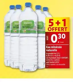Lidl Saguaro Eau minérale naturelle offre