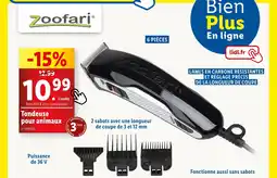Lidl zoofari Tondeuse pour animaux offre