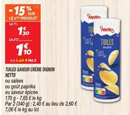 Netto TUILES SAVEUR CRÈME OIGNON offre