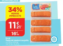 Bi1 Escal Pavés de saumon surgelés offre
