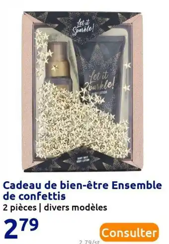 Action Cadeau de bien-être ensemble de confettis offre