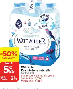 Bi1 WATTWILLER EAU MINÉRALE NATURELLE offre