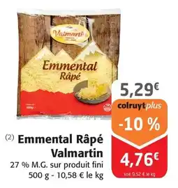 Colruyt Valmartin - emmental râpé offre