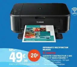 E.Leclerc Canon - imprimante multifonction mg3650s offre