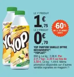 E.Leclerc Yoplait - yop parfum vanille offre découverte offre