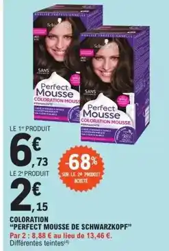 E.Leclerc Schwarzkopf - coloration perfect mousse offre