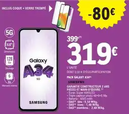 E.Leclerc Samsung - galaxy a34 offre