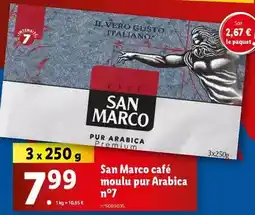 Lidl San marco - cafe moulu pur arabica n°7 offre