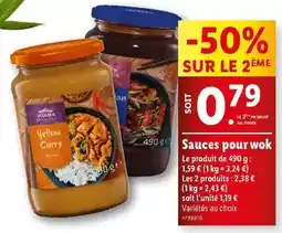 Lidl Vitasia - sauces pour wok offre