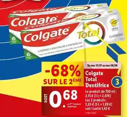 Lidl Colgate - total dentifrice offre