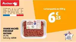 Auchan Supermarché Auchan - viande hachée pur bœuf offre