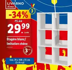 Lidl Livarno home - étagère blanc offre
