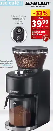 Lidl Silvercrest - moulin à café électrique offre