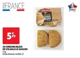 Auchan Supermarché Le gaulois - 10 cordons bleus de volaille offre