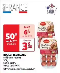 Auchan Supermarché Bigard - boulettes offre