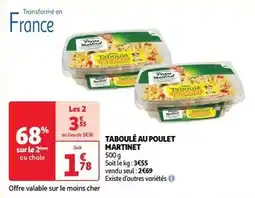 Auchan Supermarché Martinet - taboulé au poulet offre