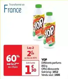 Auchan Supermarché Yoplait - yop offre