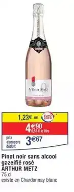 Cora x Carrefour Arthur metz - pinot noir sans alcool gazelife rosé offre