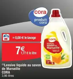 Cora x Carrefour Cora - lessive liquide au savon de marseille offre