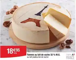 Cora x Carrefour Tomme au lait de vache 32 % m.g offre