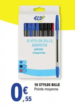 E.Leclerc 10 STYLOS BILLE offre
