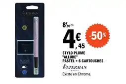 E.Leclerc STYLO PLUME "ALLURE" PASTEL + 6 CARTOUCHES offre