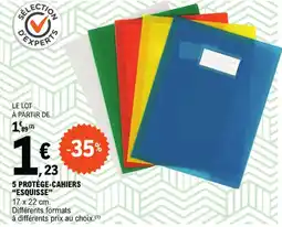 E.Leclerc 5 PROTÈGE-CAHIERS "ESQUISSE" offre