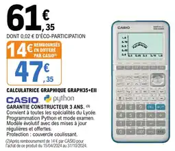 CALCULATRICE GRAPHIQUE GRAPH35+EII