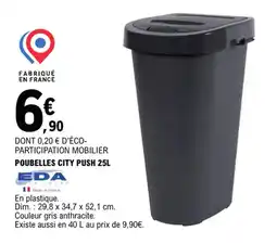 POUBELLES CITY PUSH 25L