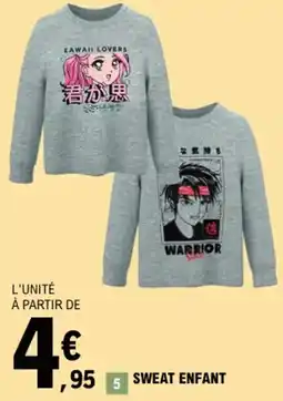 E.Leclerc SWEAT ENFANT offre