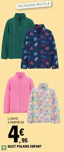 E.Leclerc GILET POLAIRE ENFANT offre