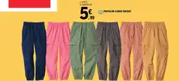E.Leclerc PANTALON CARGO ENFANT offre