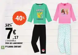 E.Leclerc PYJAMA ENFANT offre