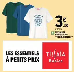 E.Leclerc TEE-SHIRT HOMME BIO (2) "TISSAIA BASICS" offre