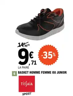 E.Leclerc BASKET HOMME FEMME OU JUNIOR offre