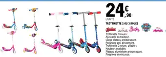 E.Leclerc TROTTINETTE 2 OU 3 ROUES offre