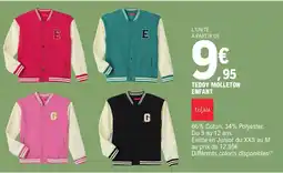 E.Leclerc TEDDY MOLLETON ENFANT offre