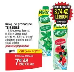 Cora x Carrefour Sirop de grenadine TEISSEIRE offre