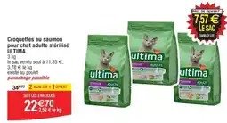Cora x Carrefour Croquettes au saumon pour chat adulte stérilisé ULTIMA offre