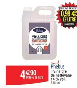 Cora x Carrefour Vinaigre de nettoyage 14% vol. offre