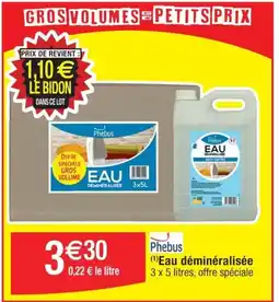(1)Eau déminéralisée